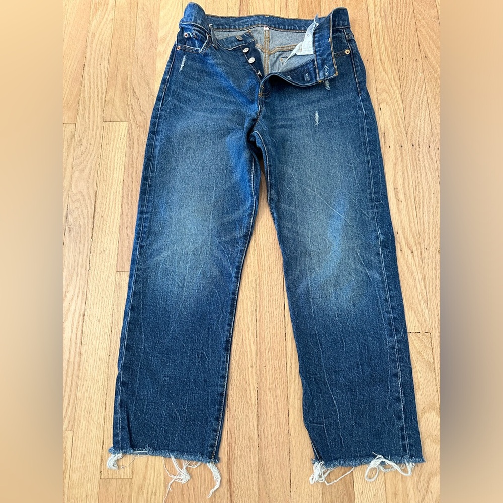 Levi's Classic Straight-Leg Dark Blue Jeans